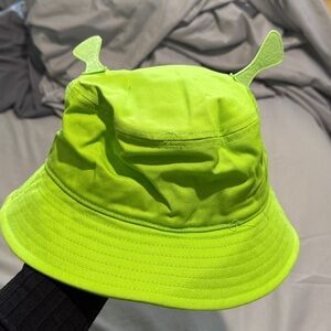 Lime Green Bucket Hat with Ear Details